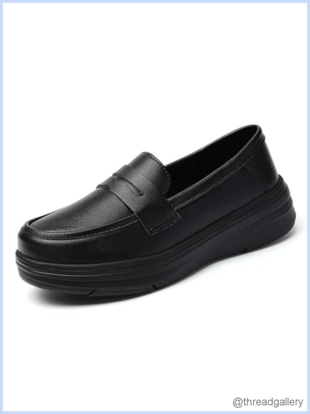 Leather Lightweight Nurse Shoes Slip-On Loafers Arch Support Walking